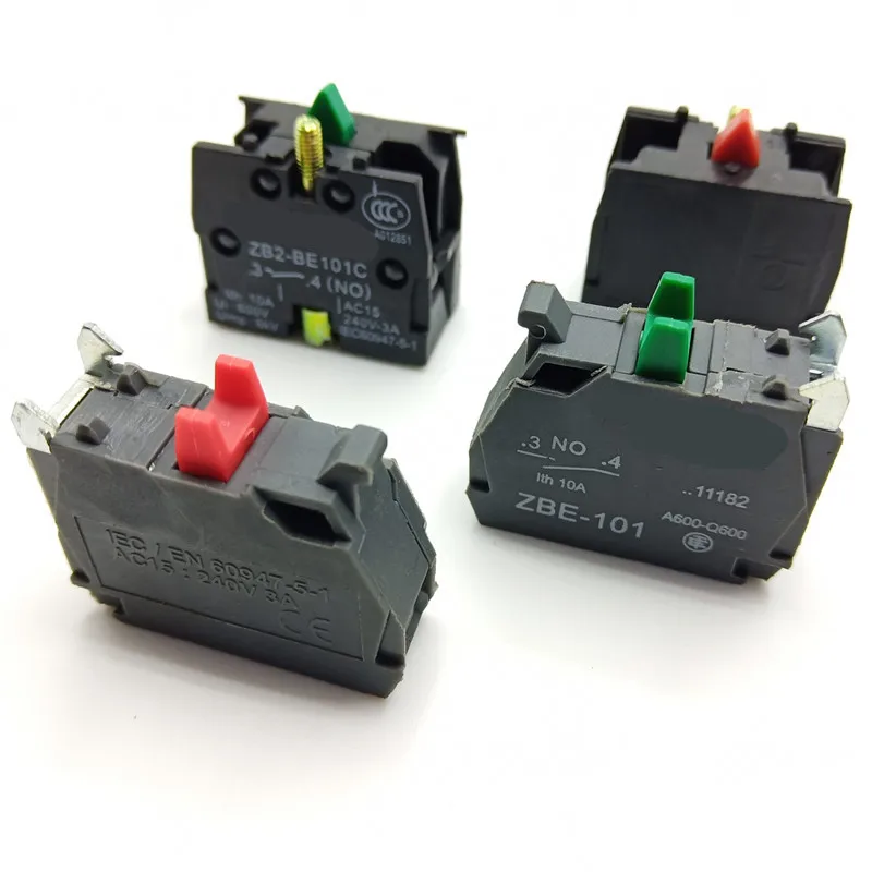 XB2 XB4 кнопочная кнопка для контактного блока ZB2 BE101C BE102C ZBE 101 NO NC Переключатель