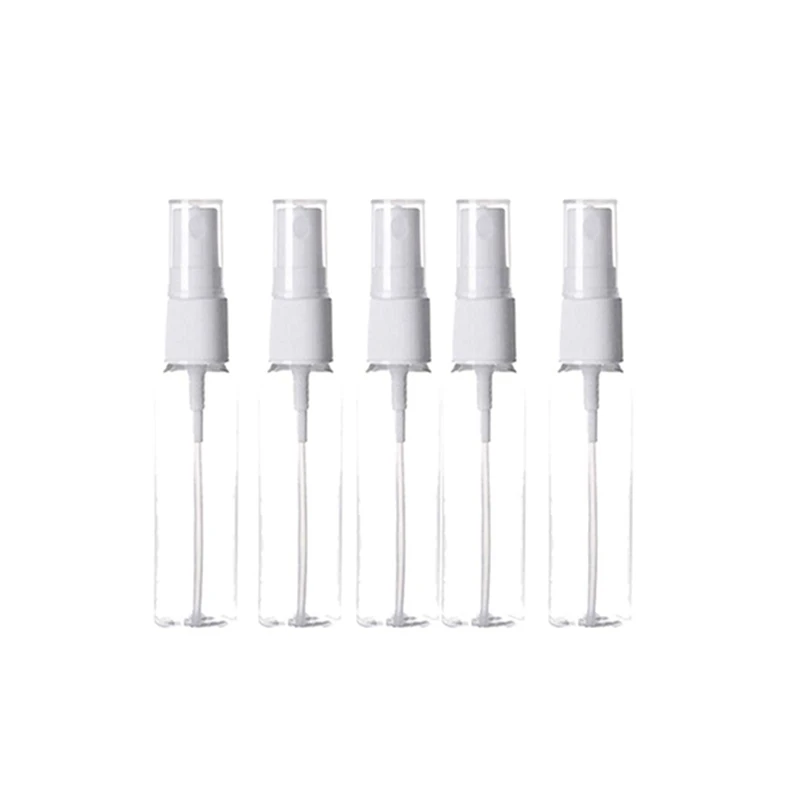 10Pcs 50Ml Portable Small Transparent Plastic Empty Spray Bottle Refillable Bottles