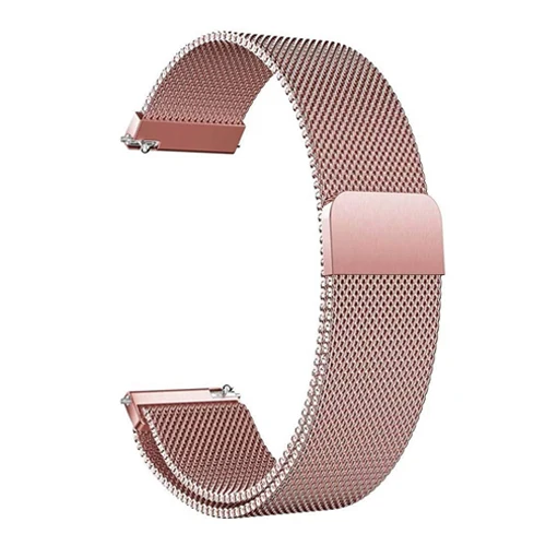 20 мм/22 мм универсальный ремешок Milanes с магнитным замком из нержавеющей стали ремешок для часов Quick Release metal smartwatch Браслет ремень - Цвет ремешка: pink gold
