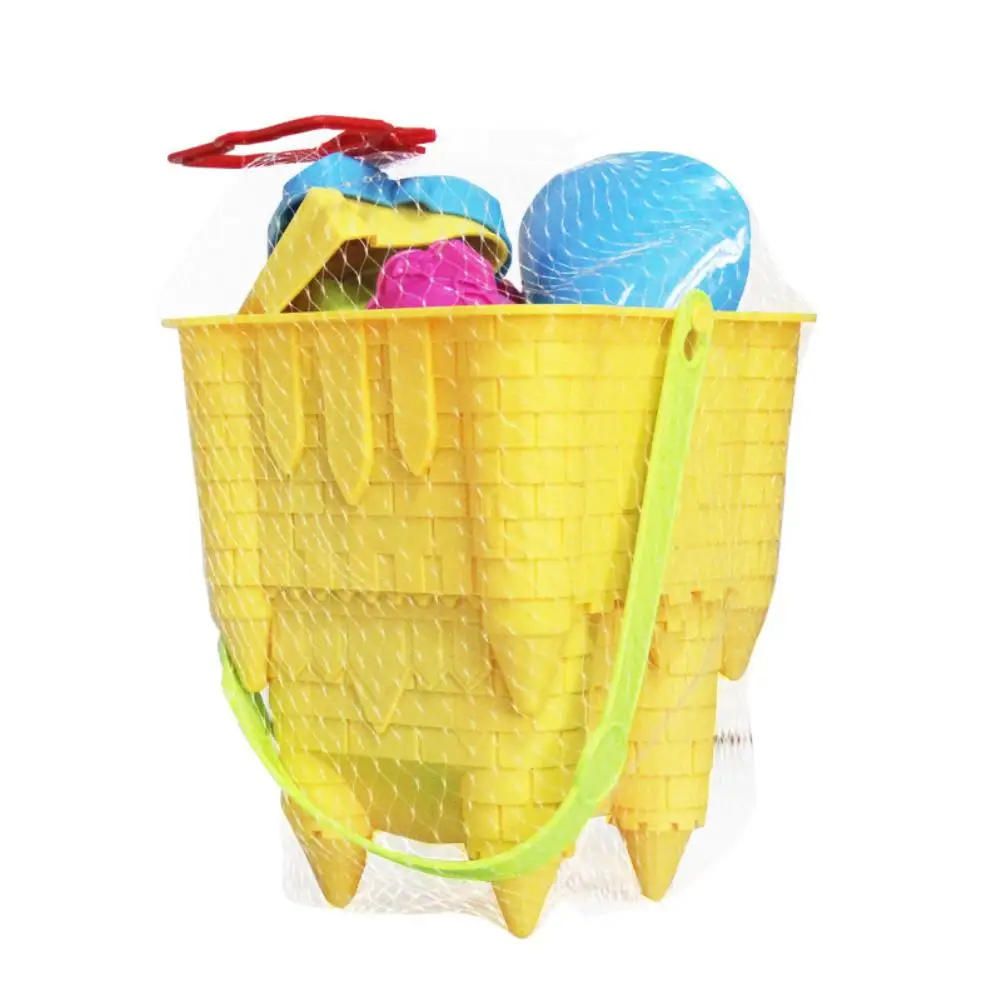 lower price  Kuulee 8Pcs Kids Simulate Castle Shape Bucket Spade Shovel Water Tools Sand Beach Toys Random Style
