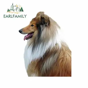 

EARLFAMILY 13cm x 10.5cm for Dog Rough Collie Car Stickers and Decals Vinyl Personality Scratch-proof Decals 3D Window Car Wrap