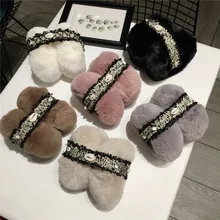 Новые теплые наушники со звездами, плюшевые меховые наушники, зимние наушники для женщин и детей, одноцветные милые теплые наушники с мягкими ушками