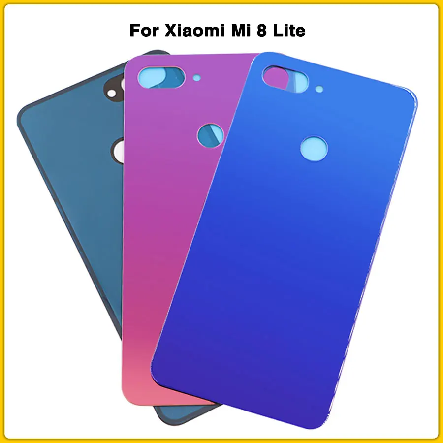 Новый чехол Mi8 Lite для Xiaomi Mi 8 xiaomi Крышка батарейного отсека задняя крышка с