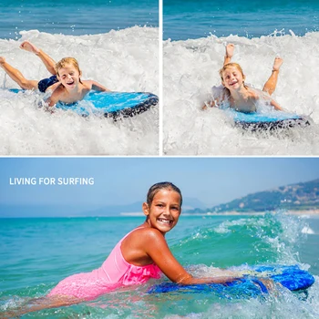 

Outdoor Inflatable Surfboard Solid Color Buoy Kickboard Children Safe Sea Surfing Board Inflatable Surfing Sport Skateboard