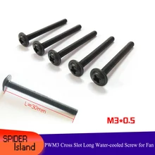 PWM3 винт крестообразный шлиц полукруглый винт вентилятора с водяным охлаждением винт удлиненное место 30 мм M3* 0,5