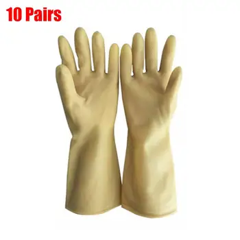 

Hot 10 Pairs Kitchen Dish Washing Chores Non-slip Scrubber Latex Cleaning Gloves