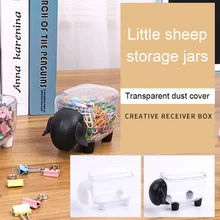 Настольный Органайзер в форме маленькой овечки для домашнего офиса, ватный тампон, зубочистка, пластиковая коробка для хранения с ватной палочкой