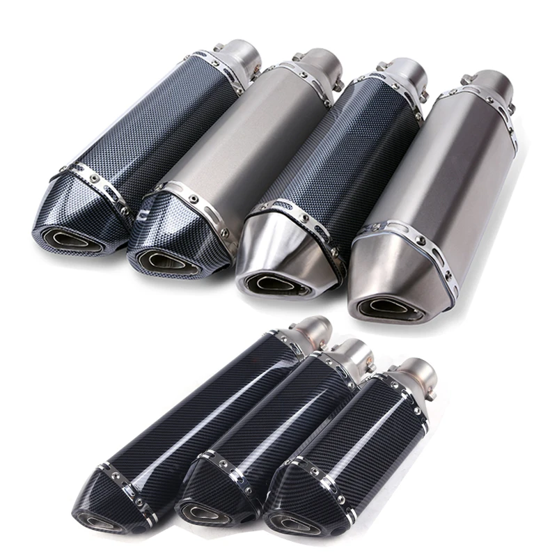 

36-51mm Universal Motorcycle Scooter akrapovic yoshimura SC Exhaust System tape Tip Muffler Silencer Pipe Slip On CBR600 FZ6