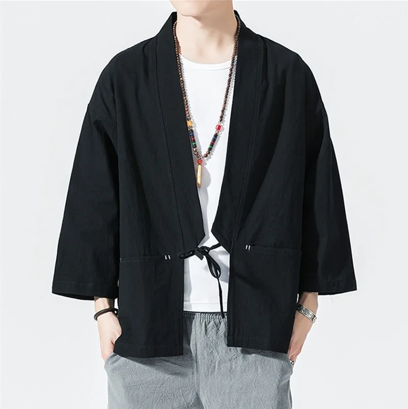 Japanese Retro Kimono Robe Cardigan Shirt Men And Women Casual Yukata Haori Summer Thin Coat Tops Sunscreen Coat Beach Tops