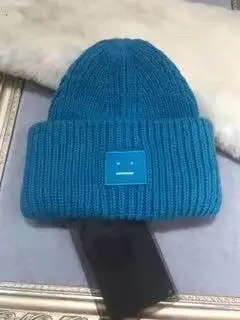 AC Studios Smiling face Beanie Skull Caps knitted Cashmere Eye Warm Couple Lovers Acne Hats Tide Street Hip-hop Wool Cap Adult 8