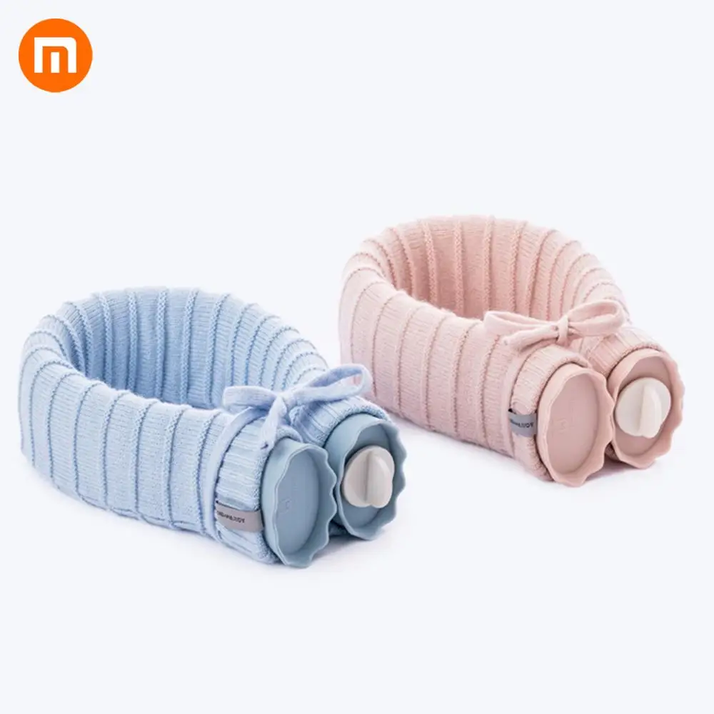 

Xiaomi 710ml U-Shape Hot Water Bag Silicone Bottle Neck Hand Warmer Heater Knitted Cover Water Storage Bag keep warm in Winter