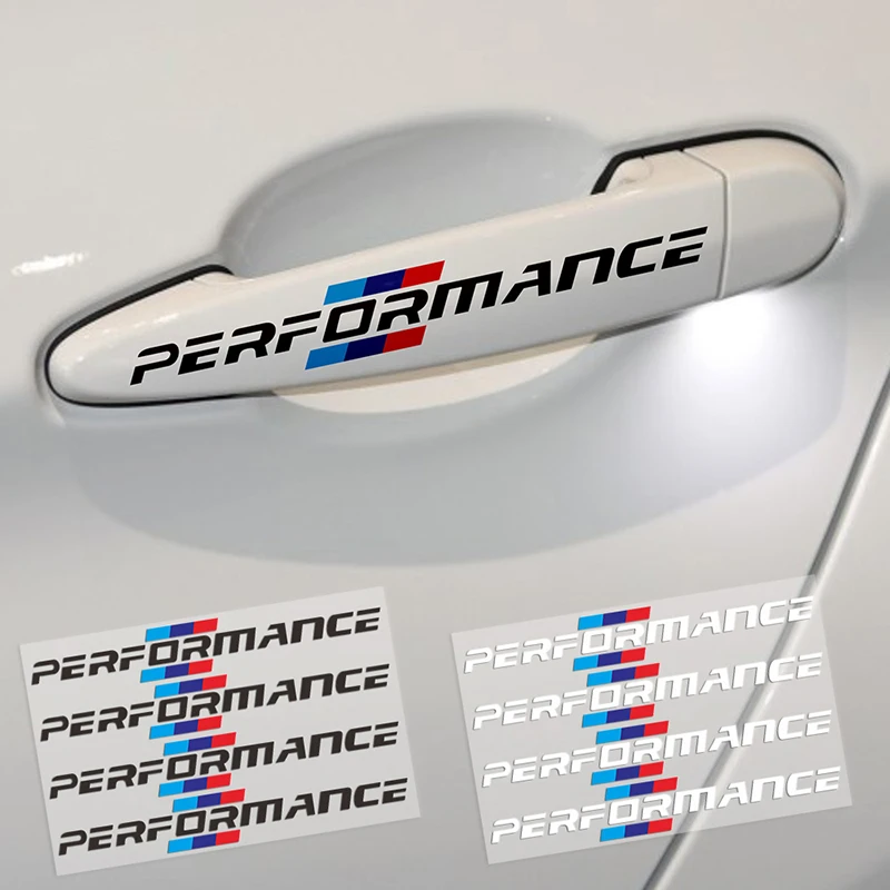 

4pcs Sports Performance Car Door Handle Stickers Decals Car Accessories For BMWS X1 X3 X4 X5 X6 M1 M2 M3 M5 M6 1 3 5series