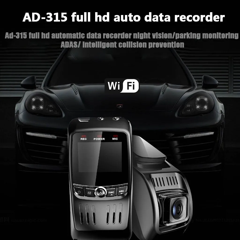 Full HD 1920X1080 Автомобильный скрытый рекордер для вождения Wifi ночного видения HD 360 градусов рекордер для вождения видео запись камера