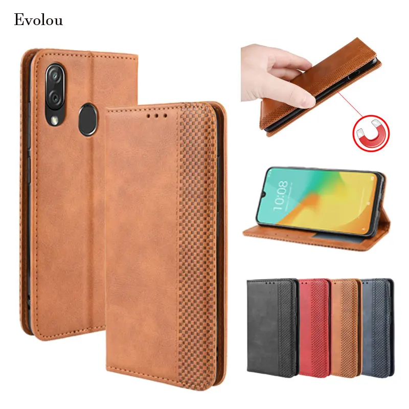

Retro Flip Book Leather Cover for ZTE Blade V10 Vita Magnetic flip wallet case for ZTE A3 2019 L8 A7S Red Magic 3S phone cover