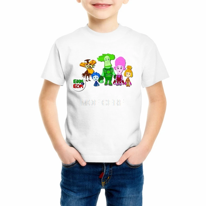 Новые детские футболки с 3D принтом «Fixiki», kawaii/футболки с 3D принтом «Fixiki» для мальчиков, забавные детские футболки для девочек 6, 8, 10, 12 лет, Z12-1
