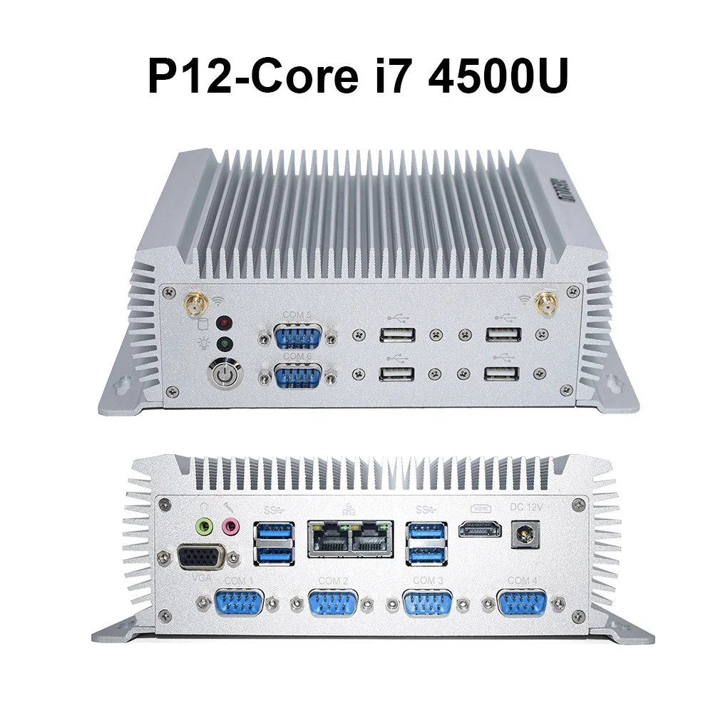 P12-Core i7 4500U Intel Core i5 8250u четырехъядерный процессор minipc dual nuc i7 5500U Windows 10 Linux промышленный компьютер COM HDMI VGA j1900 тонкий клиент - Цвет: P12-Core i7 4500U