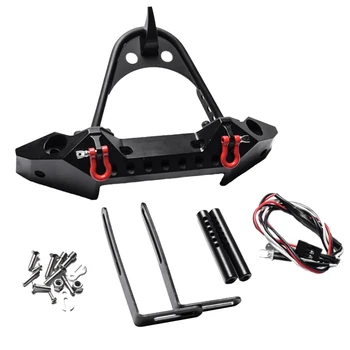 

FBIL-1:10 RC Crawler Metal Front Bumper with LED Lights For 1/10 Traxxas TRX-4 SCX10 SCX10 II 90046