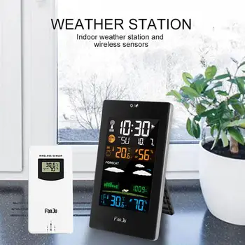 

Digital Multicolor Weather Forecast LED Display Accurate Sensors Alarm Clock Prompt Multi-Functional Waterproof Gift Kitchen