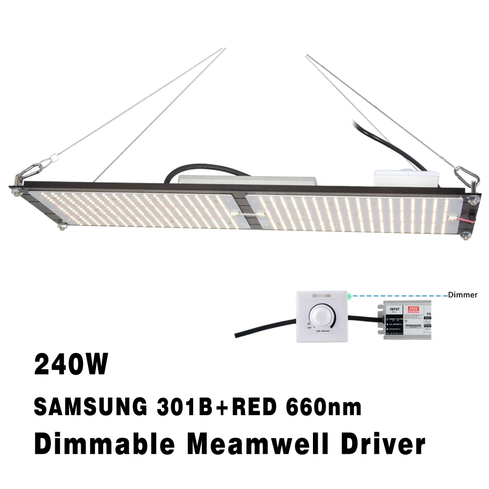 Samsung 301B Chip Led Grow Light Quantum Board Full Spectrum 120W 240W Dimmable Meanwell Driver For Indoor Grow Tent Planting