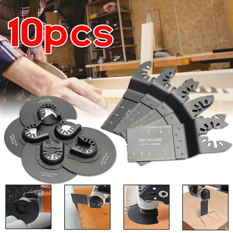 10 шт. дисковый Осциллирующий многофункциональный инструмент для