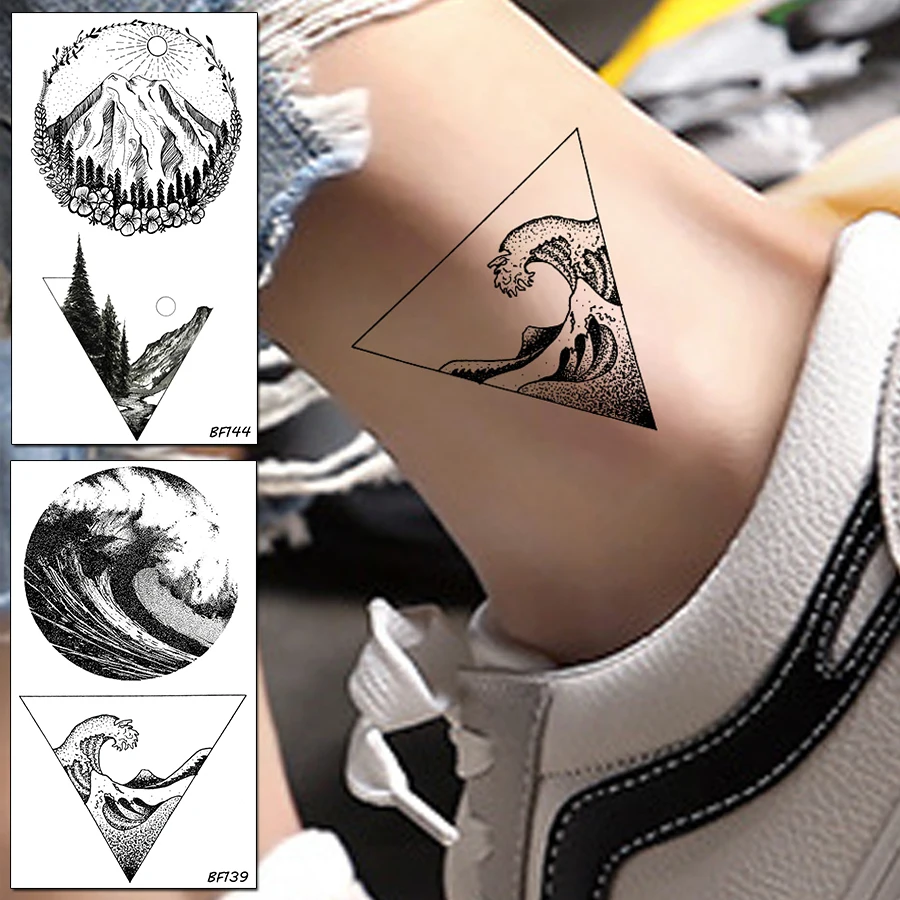 Small Black Men Temporary Tattoos Sticker Women Arm Woman Aliexpress