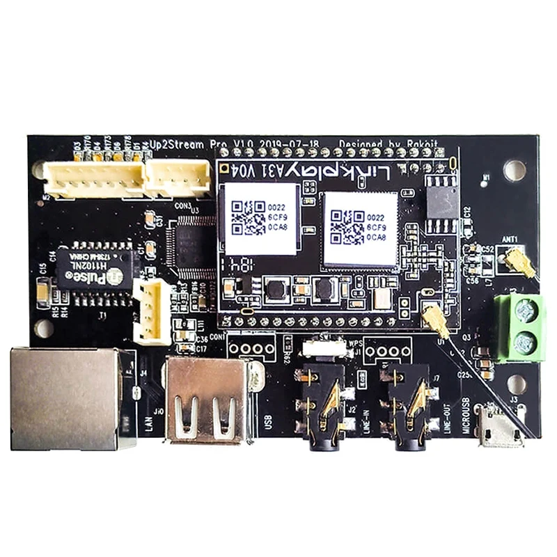 

Up2Stream Pro WiFi and Bluetooth 5.0 HiFi Audio Receiver Board with Spotify Airplay Dlna Internet Radio and Streaming Music.
