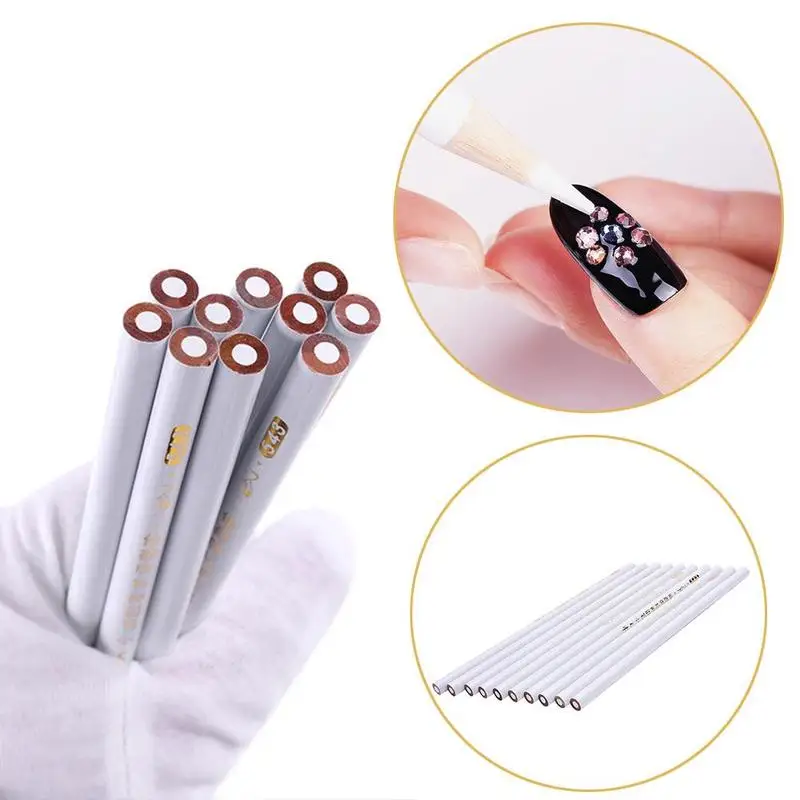 Белый точечный сверлильный карандаш для ногтей, точечный сверлильный карандаш для ногтей, сверло для ногтей, белое высококачественное ювелирное изделие, ручка sti R9I4