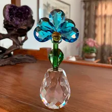 5 цветов кристалл цветок орхидеи статуэтки стекло ремесло орнамент домашний стол декор большая леди подарок Свадьба День святого Валентина подарки