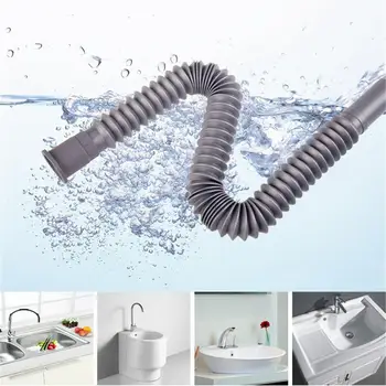 

New Drain Hose Retractable Basin Under The Water Pipe Drain Lengthening Deodorant Telescopic Washbasin Pipe Kitchen Drain Faucet