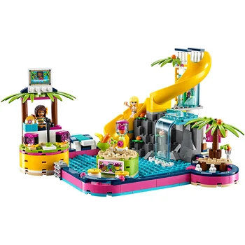 

New Friends Girl City Fairy Princess Karaoke Pool Party Compatible Lepining Friends 41374 Building Blocks Bricks Christmas Toy