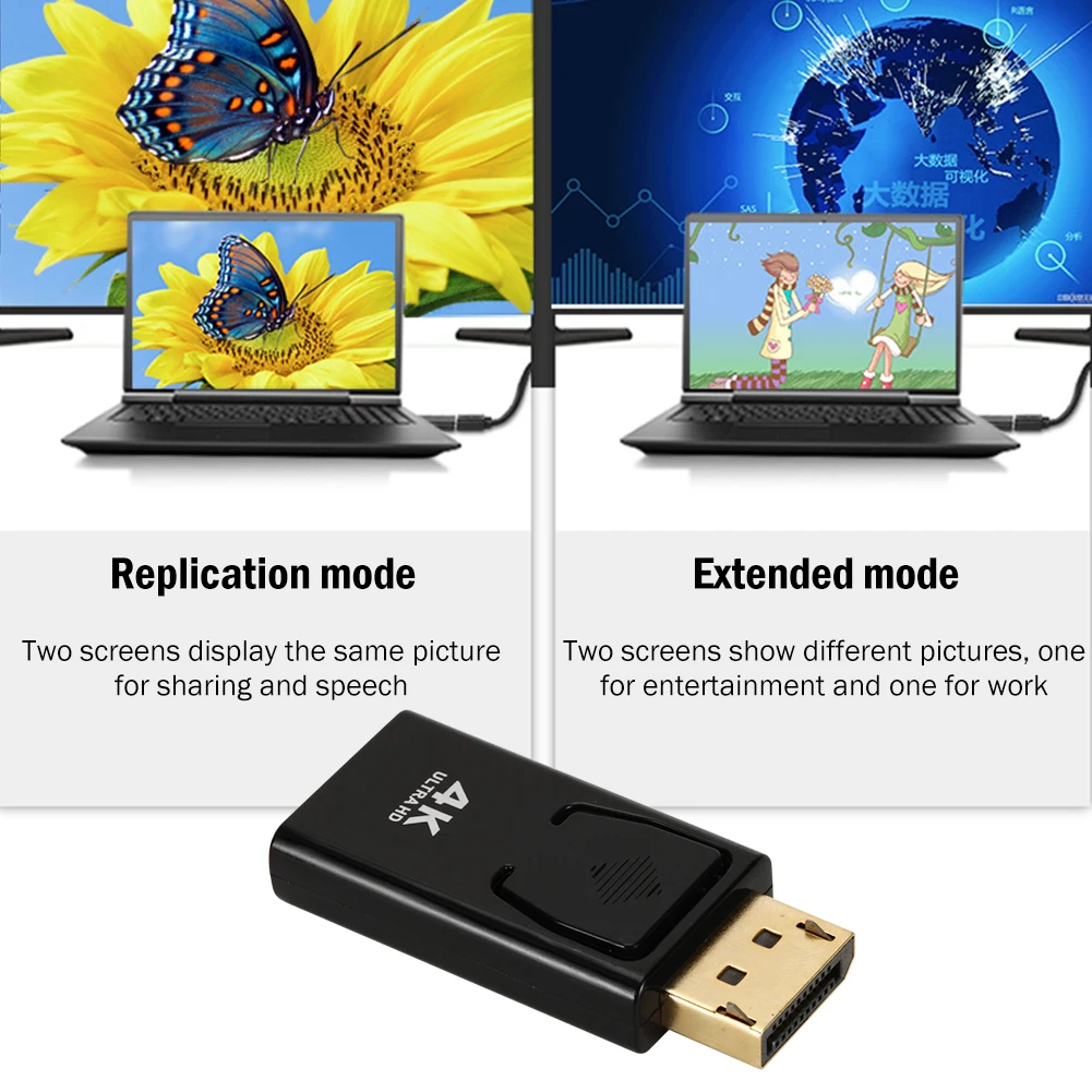Переходники DP HDMI офисные принадлежности для компьютера ПК ТВ проектор порт