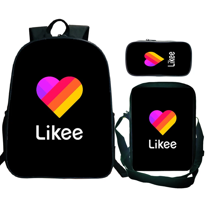 Купить likee app backpack hip hop mochila heart cat fox causal bag