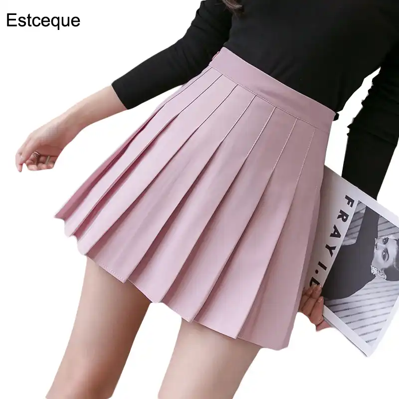 Black pink pleated skirt Clearance