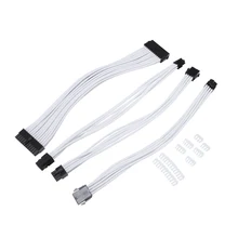 Kit de cabo de extensão básica; 1 pces atx 24pin/eps 4 + 4pin/pci-e 8pin/pci-e 6pin cabo de extensão de alimentação