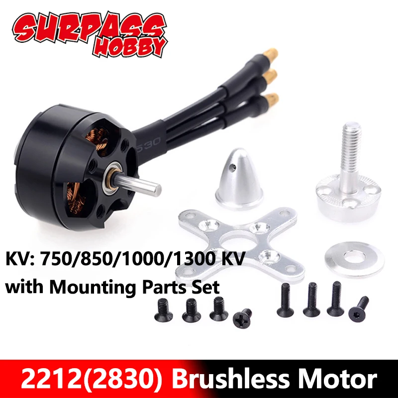 

Surpass Hobby 2212(2830) 14Poles Brushless Motor 750/850/1000/1300kv FPV Airplane Quadcopter for Rc Airplane Fixed-wing Motor