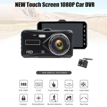 

4inch DVR Portable Parking Monitor Touch Screen Dash Cam Driving 1080P Safe Reminder Recorder Zinc Alloy Car High Definition