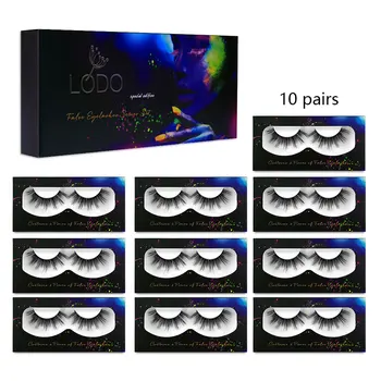 

3D Mane False Eyelashes Natural False Eyelashes 3D Mane Eyelashes Soft Eyelash Extension Makeup Set 10pcs