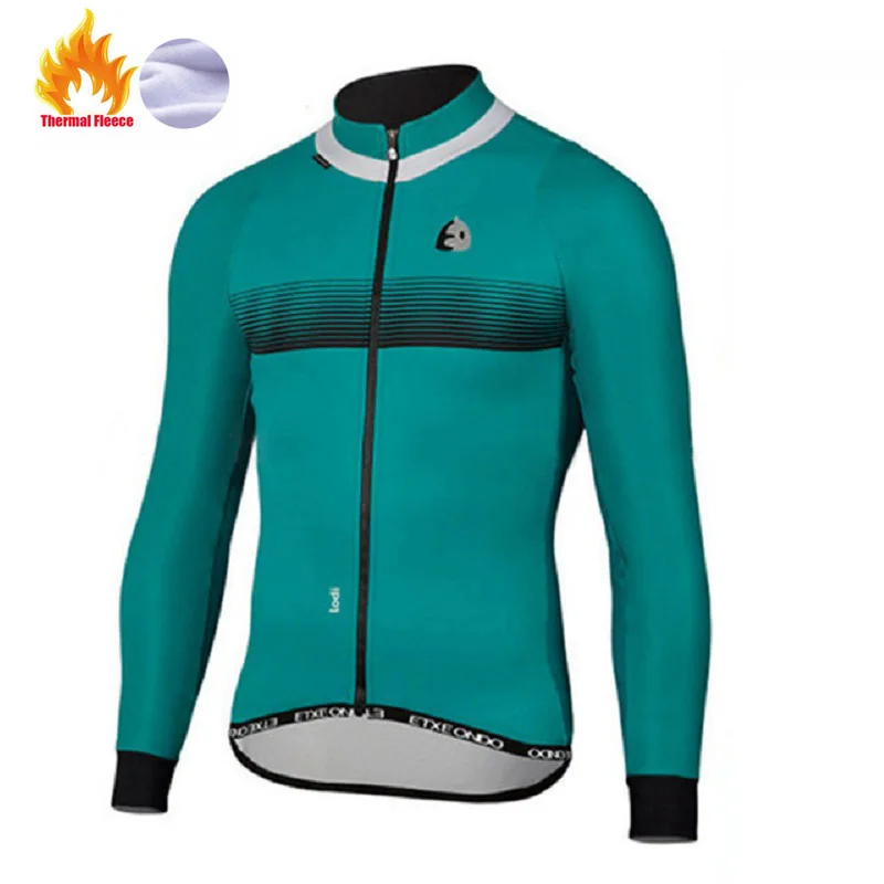 Etxeondo зимняя термо флисовая куртка для велоспорта Джерси с длинным рукавом Ropa