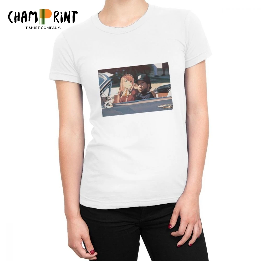 

Zero Two Tops Tees Ice Cube Darling In The Franxx Women's T Shirts Fashion Pure Cotton T-shirts for Female 2019 Clothes Big Size