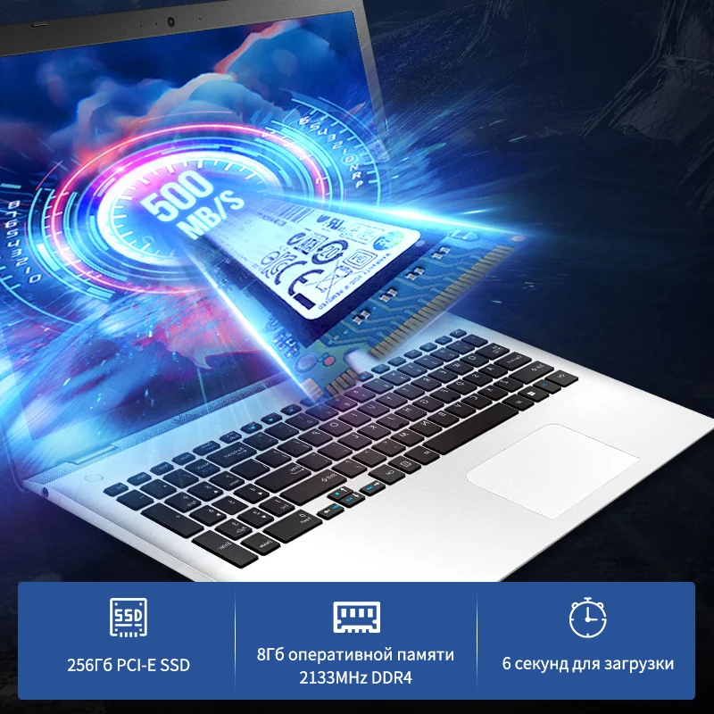 Ноутбук MAIBENBEN XiaoMai 5 Pro 15,6 дюймов FHD/Intel 4415U/8ГБ/256ГБ SSD/MX150/DOS лёгкий и тонкий ноутбук для