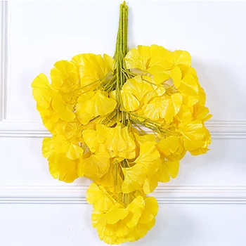 

1pcs/5 Branch Ginkgo Artificial Plant Leaves Fake Flower Leaf Splendid Home Garden Wall Decoration Wedding Simulation Leaves