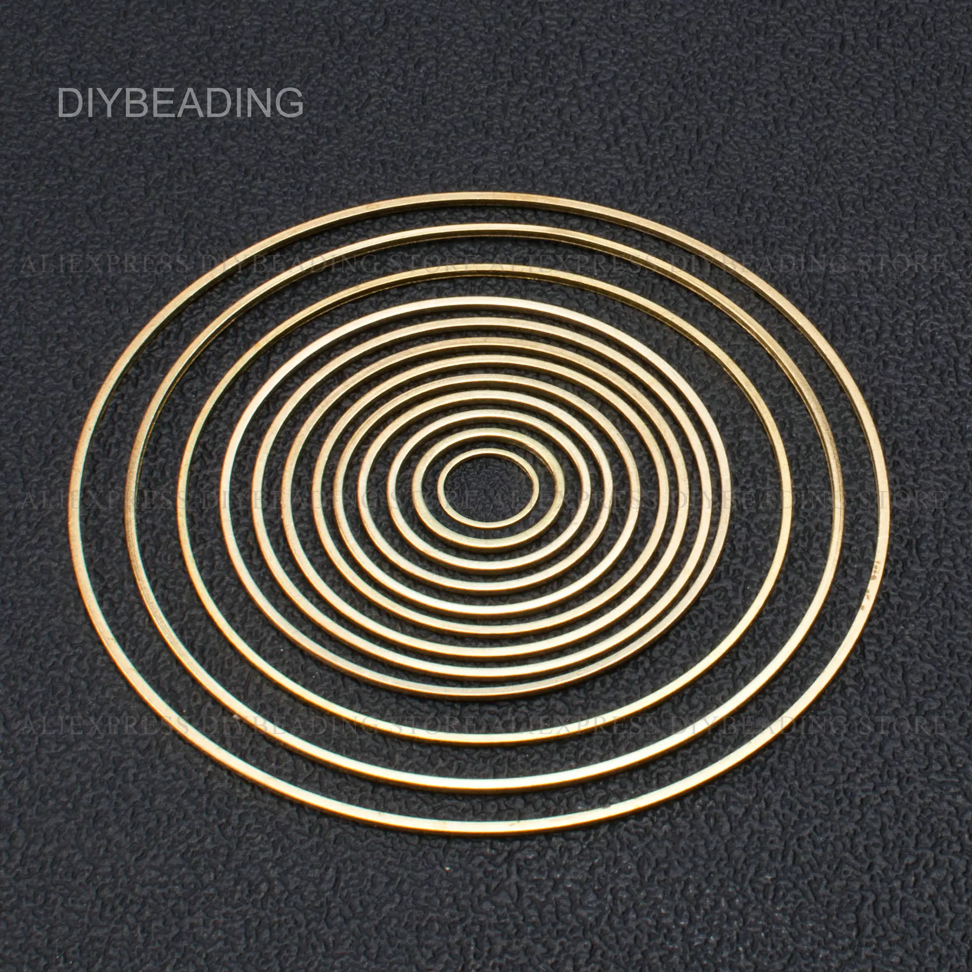 100 Pcs Brass Simple Circle Round Hoops Ring Link Connector for Earrings Necklace Making 10/15/20/25/30/35/40/45/50mm Finding
