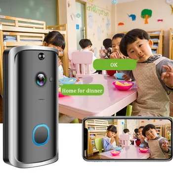 

Wireless WiFi DoorBell IR Video Visual Camera Intercom Home Security Kit