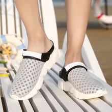 Брендовые мужские сандалии; летние дышащие сверхлегкие повседневные пляжные сандалии; Мужская Летняя обувь; сандалии; Цвет Черный;, 12,3