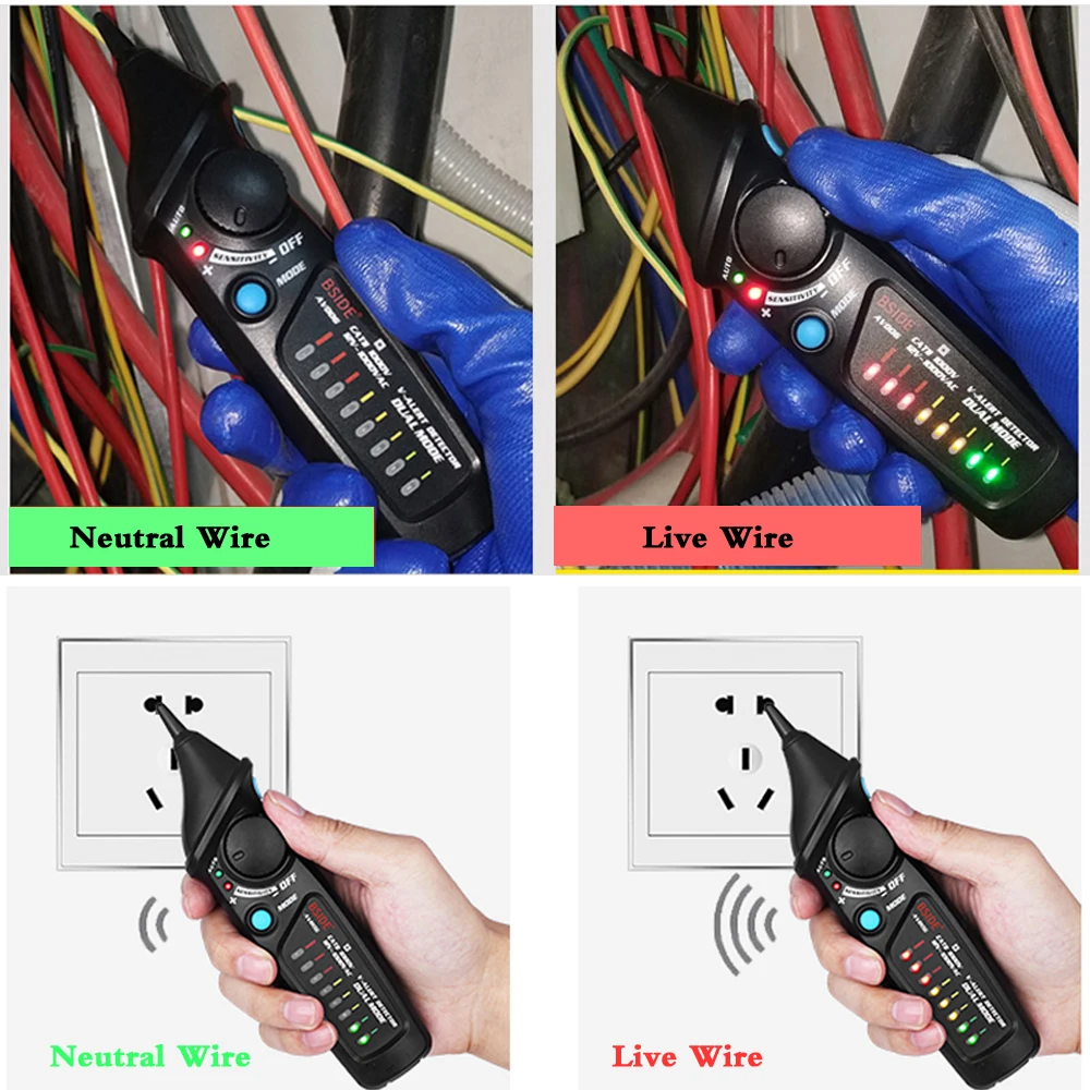 Details about   BSIDE Non-Contact Voltage Detector Indicator Profession Smart test pencil Tester