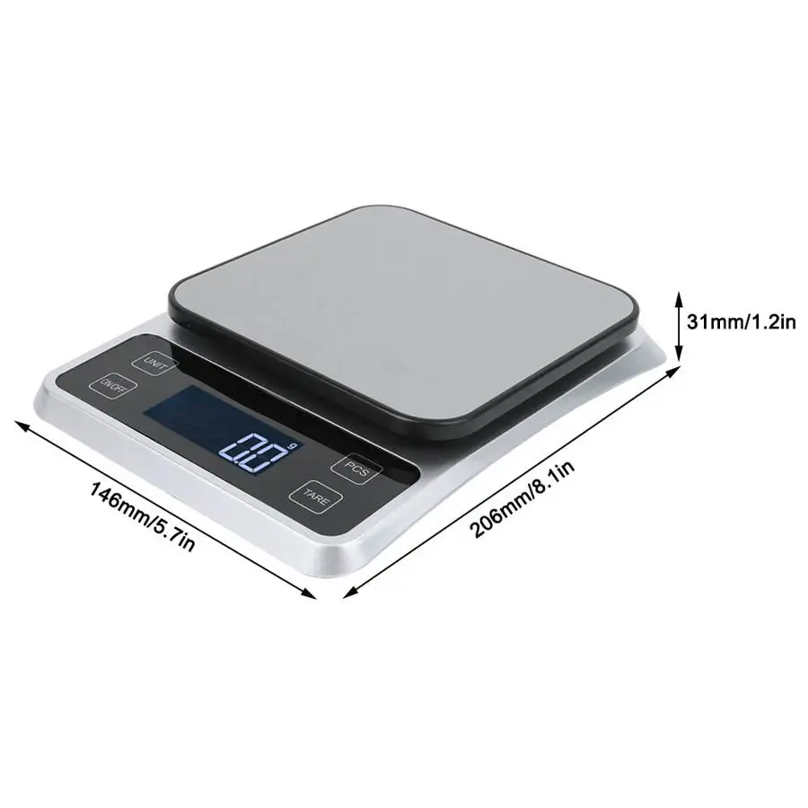 Kitchen Food Scale 5/10kg Accuracy 1g Stainless Steel Digital Scale With  Tare Function For Weight Grams & Oz For Cooking Q84d - Weighing Scales -  AliExpress