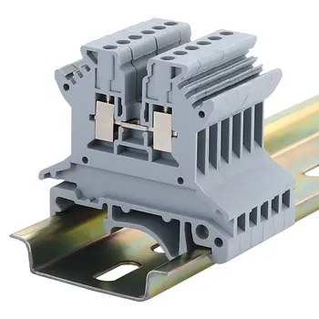 

CE 100Pcs UK-1.5N Wire Conductor Din Rail CableTerminal Block Screw Connection Wire Connector Block Terminal Strip Block