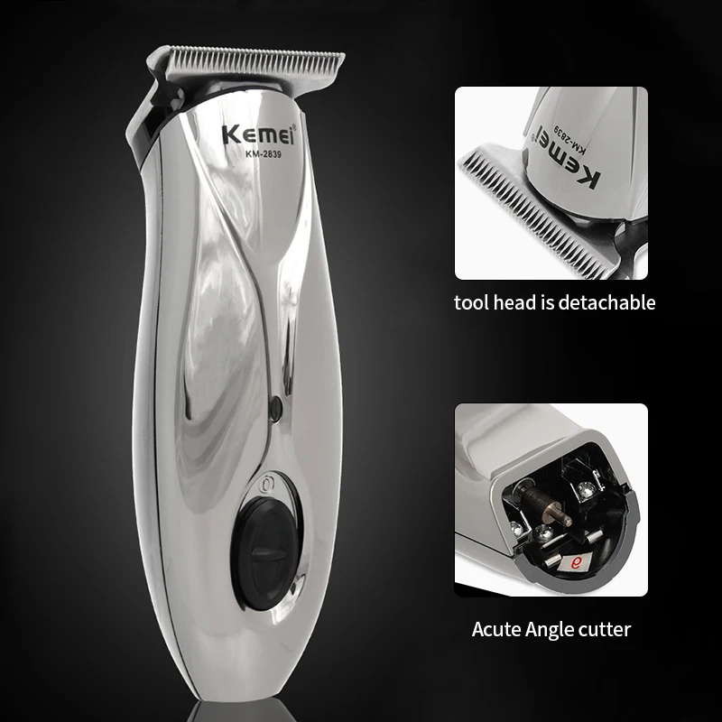 Мини Зарядка электрический толкатель посеребренный Серебряный немой Парикмахерская Ретро масляная голова