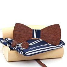 Деревянный мужской галстук-бабочка тренд галстук бабочка деревянный лук галстук для костюма запонки модные повседневные