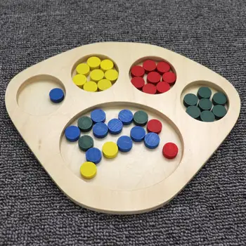 

Wooden Classification Board Round Disks Color Matching Educational Kids Toy